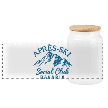 Après Ski Social Club Bavaria - Boîte à biscuits avec couvercle en bois - blanc - Devant