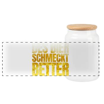La bière du Tyrol est meilleure - Boîte à biscuits avec couvercle en bois - blanc - Devant