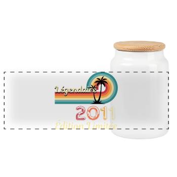 Légendaire 2011, édition limitée - Boîte à biscuits avec couvercle en bois - blanc - Devant