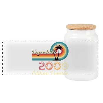 Legendary 2009, Limited Edition - Panoramic Cookie Jar with Wooden Lid - white - Front