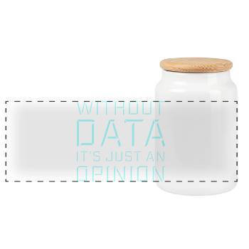 Sans données, ce n’est qu’un nerd de statistiques d’opinion - Boîte à biscuits avec couvercle en bois - blanc - Devant