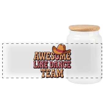 Équipe de danse en ligne incroyable - Boîte à biscuits avec couvercle en bois - blanc - Devant
