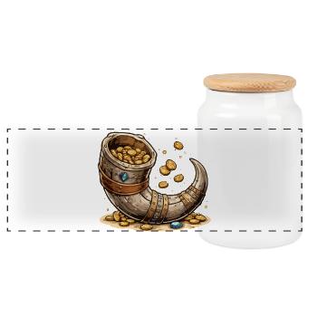 Découverte du trésor de Goldhorn - Boîte à biscuits avec couvercle en bois - blanc - Devant