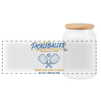 Joueur de pickleball Joueur drôle Amour - Boîte à biscuits avec couvercle en bois - blanc - Devant