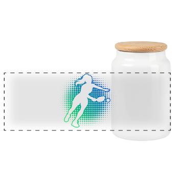 Pickleball Coach Design für pickleball player Fans - Panorama Keksdose mit Holzdeckel - Weiß - Vorne