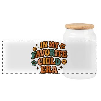 Dans l’humour de My Favorite Child Era Daughter Families - Boîte à biscuits avec couvercle en bois - blanc - Devant