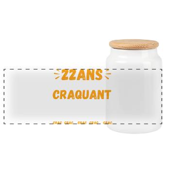 22 years old still as cute humor crack - Panoramic Cookie Jar with Wooden Lid - white - Front