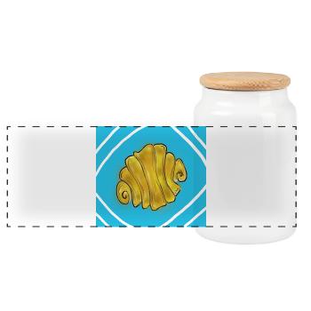 Pains Franz - Boîte à biscuits avec couvercle en bois - blanc - Devant
