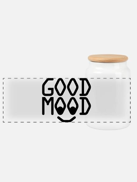 GOOD MOOD - Panorama Keksdose mit Holzdeckel - Weiß