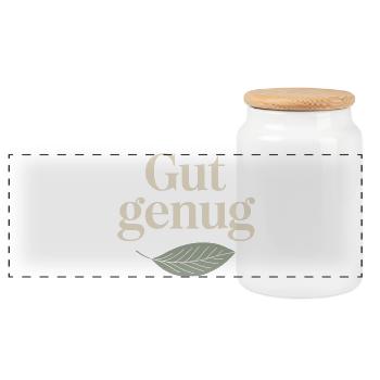 Gut Genug Selbstliebe Ich Bin Gut Genug Selbstwert - Panorama Keksdose mit Holzdeckel - Weiß - Vorne