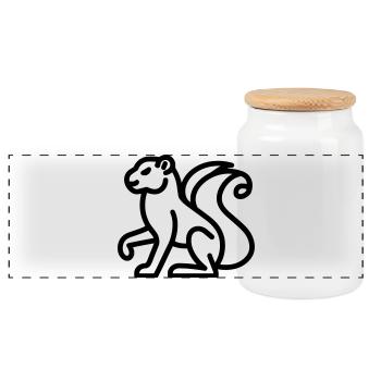 chimere - Boîte à biscuits avec couvercle en bois - blanc - Devant