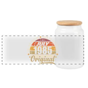 Anniversaire Mythique 1985 Cadeau Vintage 1985 - Boîte à biscuits avec couvercle en bois - blanc - Devant