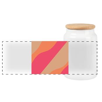 Rayures de Crépuscule Tidefold - Boîte à biscuits avec couvercle en bois - blanc - Devant