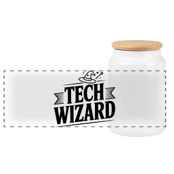 Tech Wizard - Panorama Keksdose mit Holzdeckel - Weiß - Vorne