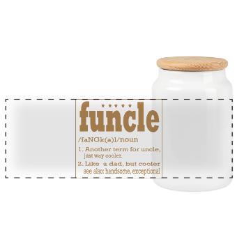 Définition de foncle en T - Boîte à biscuits avec couvercle en bois - blanc - Devant