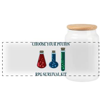 Choisissez votre jeu de potions - Boîte à biscuits avec couvercle en bois - blanc - Devant