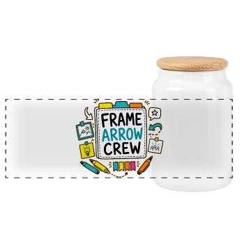 FRAME ARROW CREW - Panoramic Cookie Jar with Wooden Lid - white - Front