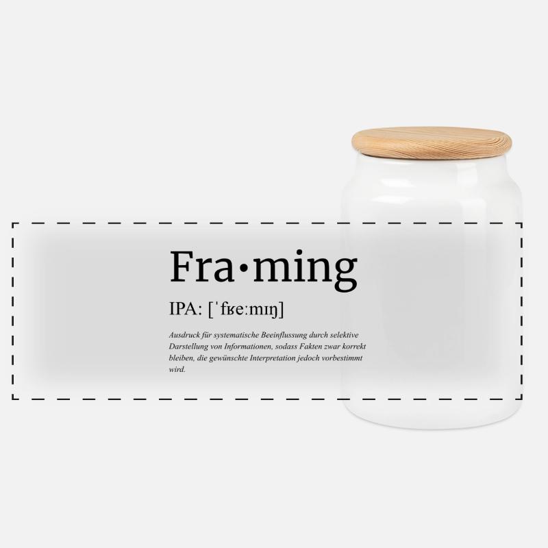 Framing - Panorama Keksdose mit Holzdeckel - Weiß