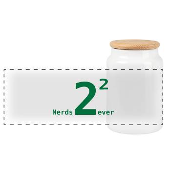 Nerds for ever - Panorama Keksdose mit Holzdeckel - Weiß - Vorne