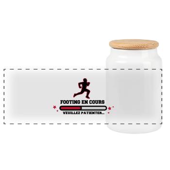 FOOTING EN COURS - Boîte à biscuits avec couvercle en bois - blanc - Devant