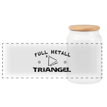 volksmusik_fm-triangel - Panorama Keksdose mit Holzdeckel - Weiß - Vorne