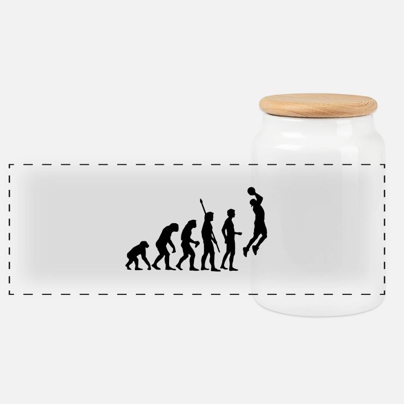 evolution_basketball_b_1c - Panorama Keksdose mit Holzdeckel - Weiß