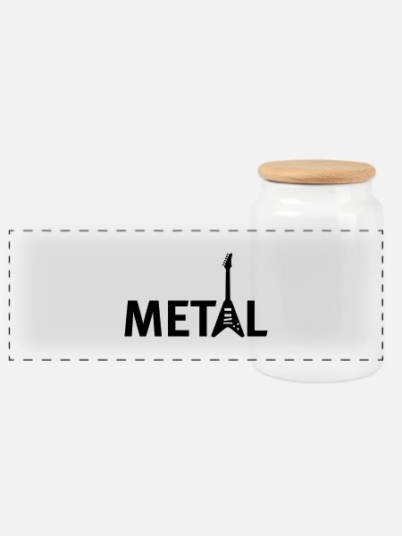 metallic - Panorama Keksdose mit Holzdeckel - Weiß