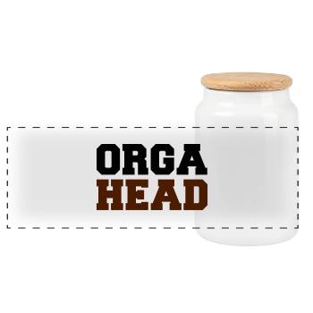 orga-head - Panorama Keksdose mit Holzdeckel - Weiß - Vorne
