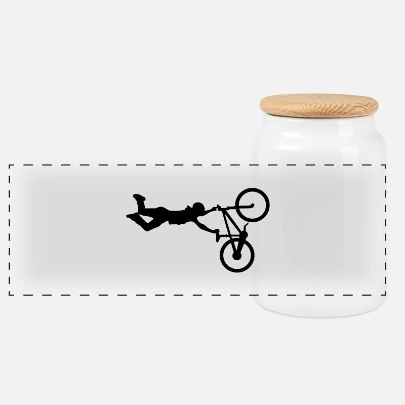 BMX # 2 - Panorama Keksdose mit Holzdeckel - Weiß