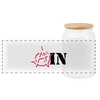 Anarchy Ain - Panoramic Cookie Jar with Wooden Lid - white - Front