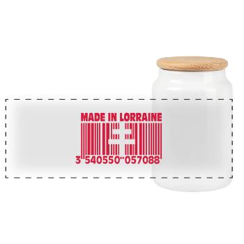 Made in Lorraine II - Panoramic Cookie Jar with Wooden Lid - white - Front