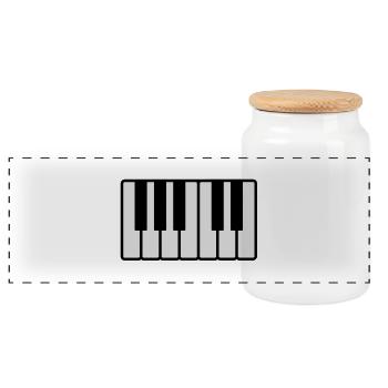 piano___f2 - Boîte à biscuits avec couvercle en bois - blanc - Devant