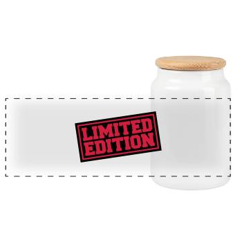 Cool Limited Edition Design - Boîte à biscuits avec couvercle en bois - blanc - Devant