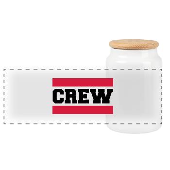 Crew - Boîte à biscuits avec couvercle en bois - blanc - Devant