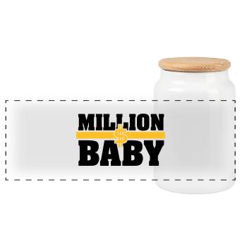 Milliondollarbaby - Panorama Keksdose mit Holzdeckel - Weiß - Vorne