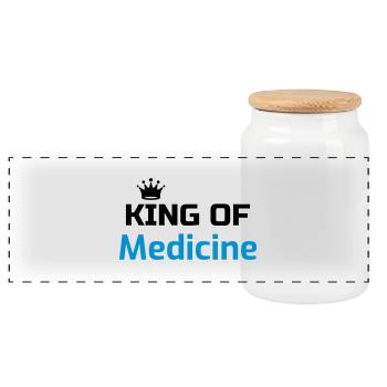 docteur / médecin / hôpital / médecine - Boîte à biscuits avec couvercle en bois - blanc - Devant