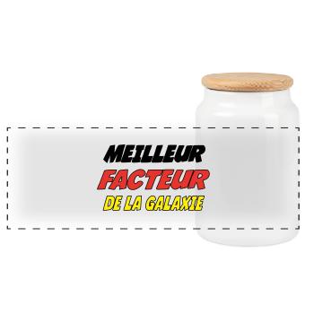 MEILLEUR FACTEUR DE LA GALAXIE - Boîte à biscuits avec couvercle en bois - blanc - Devant