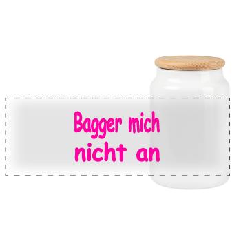 Party - Panorama Keksdose mit Holzdeckel - Weiß - Vorne