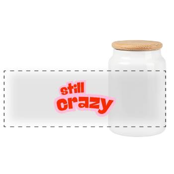 still crazy - Panorama Keksdose mit Holzdeckel - Weiß - Vorne
