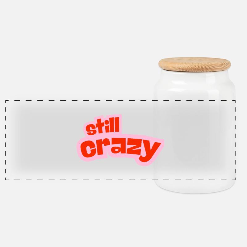 still crazy - Panorama Keksdose mit Holzdeckel - Weiß