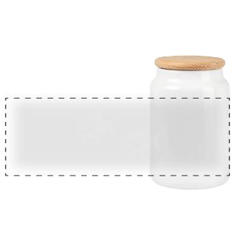 Piranha 2 - Boîte à biscuits avec couvercle en bois - blanc - Devant