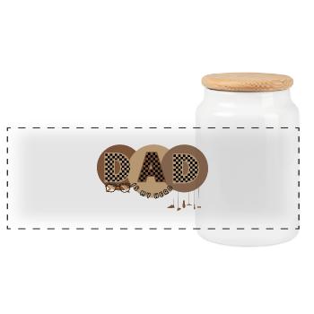 Father’s Day Gift – Funny & Heartfelt Dad T-Shirt - Boîte à biscuits avec couvercle en bois - blanc - Devant