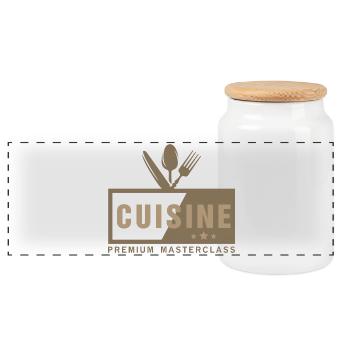 Cuisine Premium Masterclass - Panorama Keksdose mit Holzdeckel - Weiß - Vorne