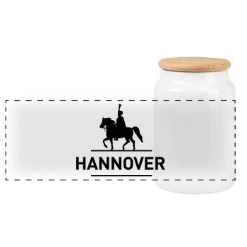 Roi de Hanovre - Boîte à biscuits avec couvercle en bois - blanc - Devant