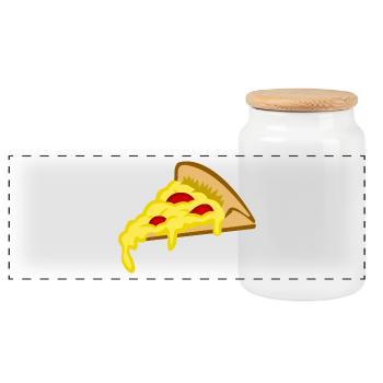 manger de la nourriture pizza pizzeria restaurant62 - Boîte à biscuits avec couvercle en bois - blanc - Devant