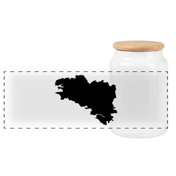 brittany card form 2603 p - Panoramic Cookie Jar with Wooden Lid - white - Front