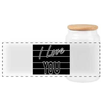 PAAR. ICH HABE GERADE GEHEIRATET. Junggesellinnenabschied. HEILIGER VALENTINSTAG. MARIES - Panorama Keksdose mit Holzdeckel - Weiß - Vorne