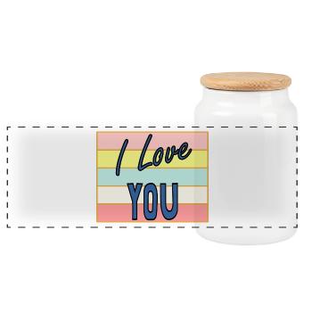 ICH HABE GERADE GEHEIRATET. Junggesellinnenabschied. HEILIGER VALENTINSTAG. PAAR. LIEBE - Panorama Keksdose mit Holzdeckel - Weiß - Vorne