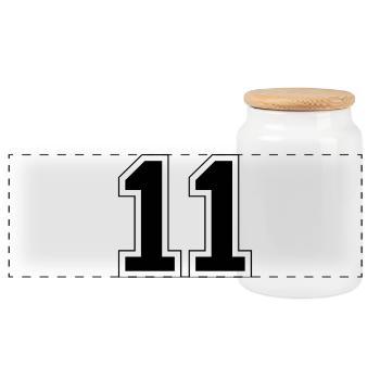 11 - Boîte à biscuits avec couvercle en bois - blanc - Devant