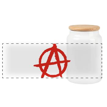 anarchie - Boîte à biscuits avec couvercle en bois - blanc - Devant
